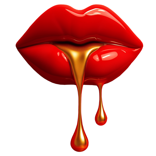 Golden red lips