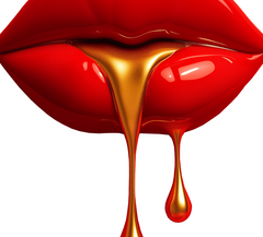 Golden red lips