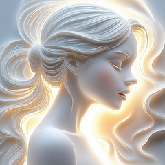 Angelic reliëf woman