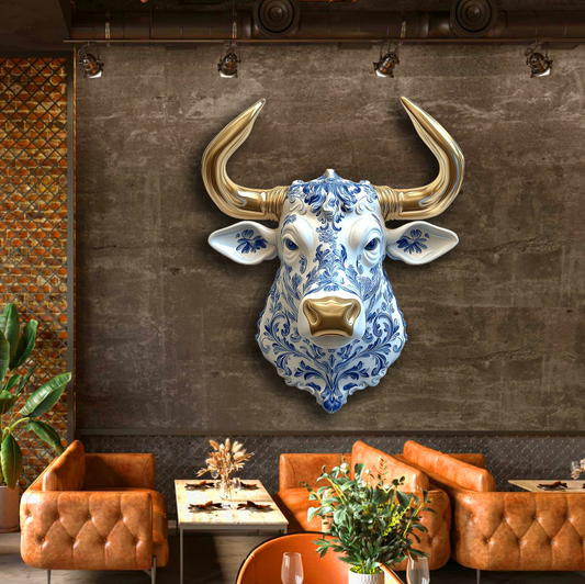 White Porcelain Bull head